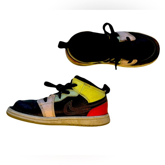 Nike Air Jordan 1 Mid SE PS Glow in the Dark AV5173-076 Toddler Size US 10 C - Picture 5 of 9